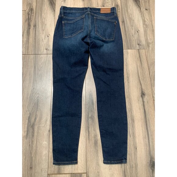 Madewell 9" High-Rise Skinny Stretch Jeans 28P Dark Wash Denim - Picture 5 of 6